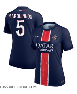 Günstige Paris Saint-Germain Marquinhos #5 Heimtrikot Damen 2024-25 Kurzarm